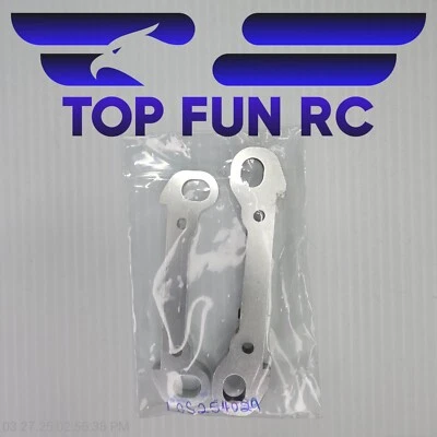 Losi LOS254029 MXTL Silver Aluminum Rear Hinge Pin Braces - Image 1 of 2