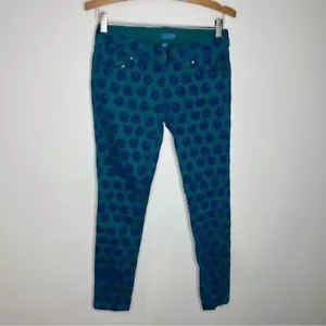 Nanette Lepore L’amour floral jeans blue green size 5 - Picture 1 of 7