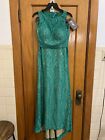Mac Duggal sleeveless two piece lace long dress gown emerald green NWOT size 6