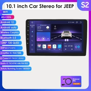For Jeep Wrangler Dodge Android 12 Car Radio Stereo GPS Wifi CarPlay 4+32G BT5.0 - Picture 1 of 12