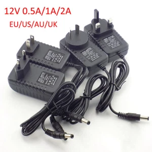 DC 12V 500MA 1A 2A 3A Power Supply Adapter Transformer For LED Strip light CCTV - Picture 1 of 13