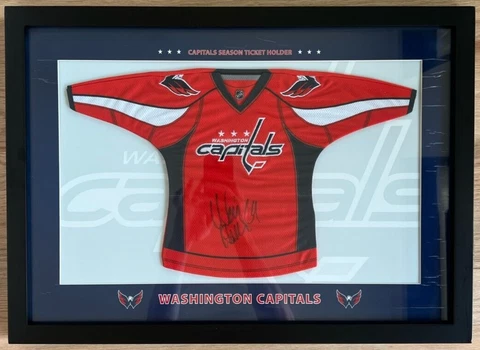 Washington Capitals Nicklas Backstrom Autographed Framed Mini Jersey Cover