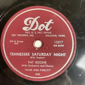 10" 78 RPM-Pat Boone-Ain't That a Shame/Tennessee Saturday Night/Dot 15377 - Foto 1 di 4