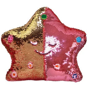 The Desi Doll ® My Dua Pillow Flippable Sequin Pillows with Light Sound RoseGold - Picture 1 of 4