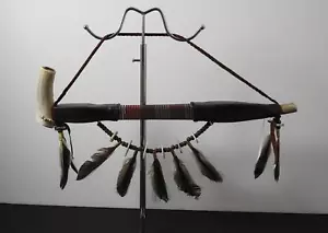 Indianer Indianer Friedenspfeifendekor von Larry Cly Navajo ca. 18 1/4" GY7 - Bild 1 von 12