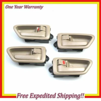 Juego de 4 manijas interiores de puerta izquierda + derecha para 97 98-01 Toyota Camry Tan DH48 Foto 1 de 4
