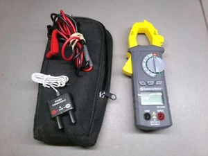 COMMERICAL ELECTRIC CM-2033R 600A DIGITAL CLAMP METER w/CASE & LEADS - Picture 1 of 9