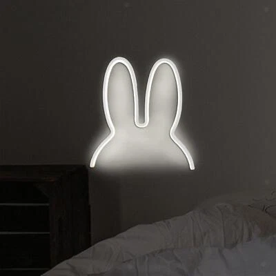 Night  Bunny Lamp USB  for Tabletop Office Ornament White - Image 1 of 4