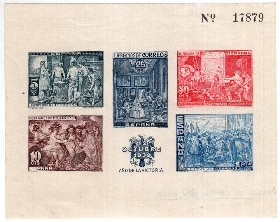 SPAIN,  YV # BL 18 a, IMPERFORATED, MLH - Image 1 of 1