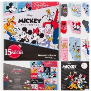 Disney Mickey & Friends 15 Days of Socks Advent Calendar Women's One Size - Picture 1 of 4
