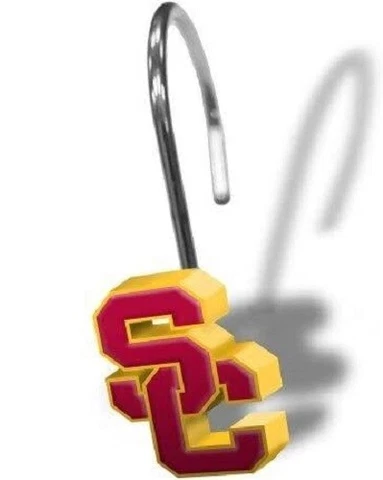 NCAA Southern California USC Trojans 12-PIECE SHOWER CURTAIN RING SET College Cover