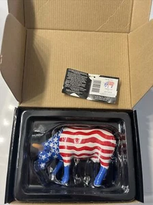 Cow Parade Cow 47411cp Patriotic Cow By Nan Freeman In Original Box Rare Version - Picture 1 of 17