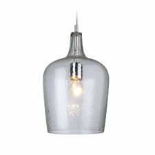 FIRSTLIGHT GLASS 1 LIGHT CLEAR FINISH DIMPLE EFFECT CEILING PENDANT 2301