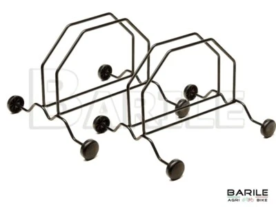 N°2 Carrello Con Rotelle a Pavimento Negozi Porta - Reggi Bici - Reggiciclo Nero - Imagen 1 de 4