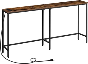 70.9 Inches Console Table with 2 Power Outlets and 2 USB Ports, Extra Long Entry - Picture 1 of 12