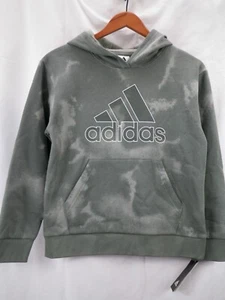 Adidas Boys Light Green Loose Fit Hoodie Size Medium - Picture 1 of 7