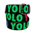 YOLO Printed Leather Belt Y.O.L.O. You Only Live Once The Motto Drake Urban Swag