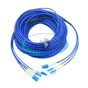 300M LC-LC 4 Strand Indoor Armored Fiber Cable SingleMode 9/125 Fiber Patch Cord - Afbeelding 1 van 1