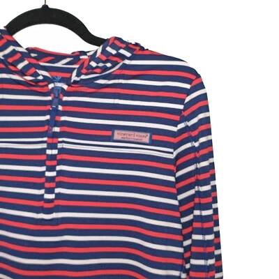 Camisa con Capucha Vineyard Vines Roja, Blanca y Azul Sankaty Shep - Talla XL Foto 1 de 4