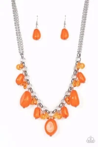 Paparazzi Venetian Vacation Orange Necklace - Picture 1 of 3