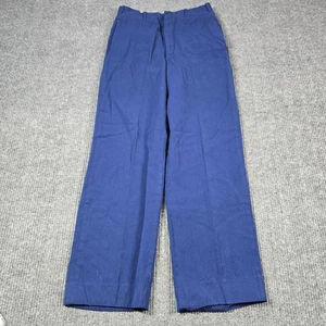 Vintage USMC Wool Pants Mens 31L Gabardine Blue 2317 Dress Uniform Trousers 70s - Picture 1 of 17