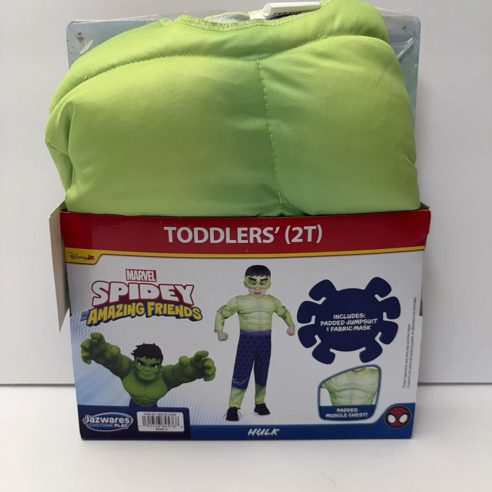Disfraz de Halloween Disney Junior Spidey y sus increíbles amigos Hulk niño 2T Foto 1 de 4