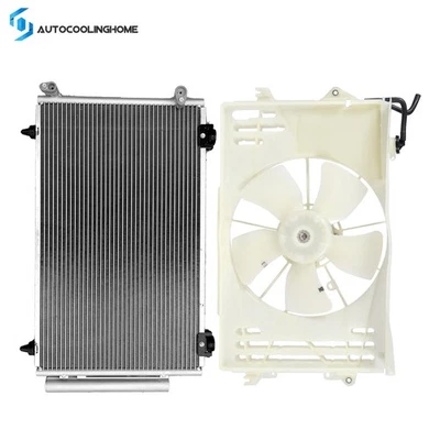 A/C Condenser & Cooling Fan Assembly Kit For Toyota For Corolla 2005 2006-2008 - Image 1 of 4