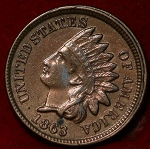1863 Copper-Nickel Philadelphia Mint Indian Head Cent - Picture 1 of 2