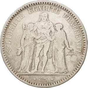 [#450961] Münze, Frankreich, Hercule, 5 Francs, 1848, Bordeaux, S+, Silber, KM:7 - Bild 1 von 2