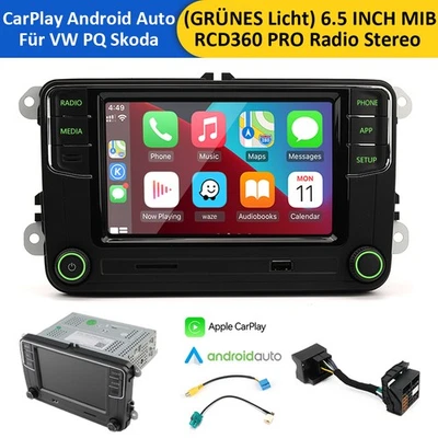 NONAME RCD360PRO 187B Grün Licht CarPlay Android Auto Radio Für VW SKODA - Bild 1 von 4