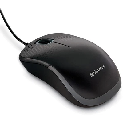 Verbatim USB Silent Corded Optical Mouse - Computer Wired Noiseless and Silent - Image 1 of 4