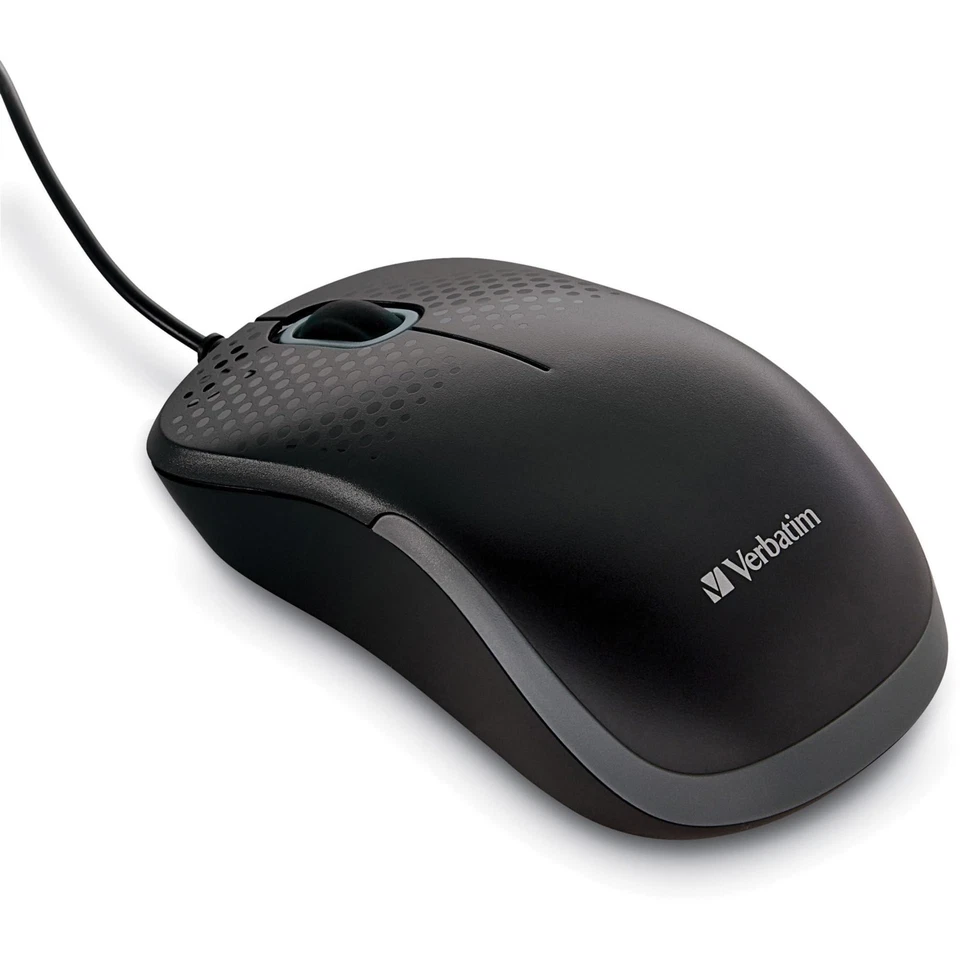 Verbatim 99790 Silent Corded Optical Mouse Black Ver99790