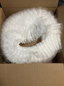 Wilton Tuk-N-Ruffle  60ft x 3" WHITE - 802-1008 - Cake Trim / Decoration - NOS - Picture 1 of 6