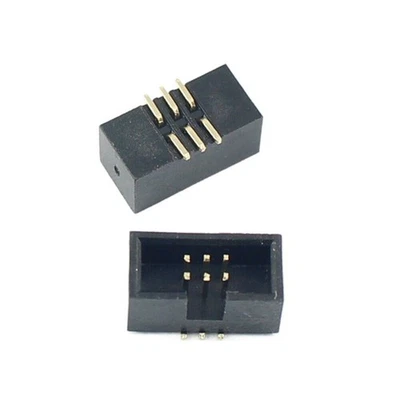 5Pcs 1.27mm Pitch 2x3 Pin 6 Pin SMT SMD Male Shrouded Box Header IDC Connector - Image 1 of 4