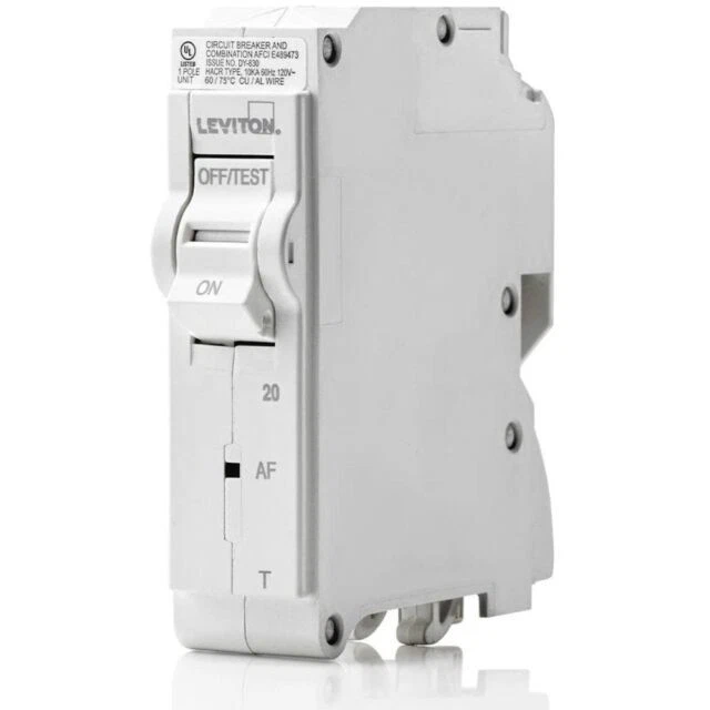Leviton LB120-AFT 20A 1-Pole AFCI Thermal Magnetic Branch Circuit Breaker