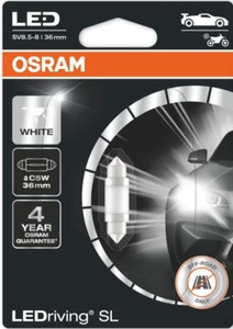 Osram LEDriving 12v 239 C5W Festoon Car Van Interior White LED Bulb SV8.5-8 36mm - Picture 1 of 9