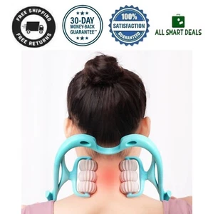 Masajeador Columna Cervical Para El Dolor Terapia Masajeador De Cuello 6 Ruedas - Imagen 1 de 12