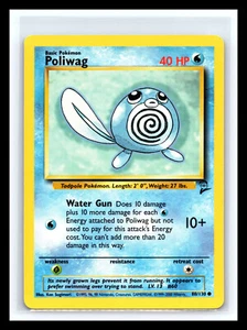 🔥 POLIWAG BASE 2 NON HOLO FOIL - 1999 POKEMON TCG VINTAGE CARD # 88/130 - Picture 1 of 2