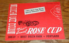 Original 1961 courses coupe rose premier programme souvenir spécial annuel brochure 61
