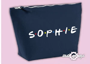 New Personalised Friends Make Up Wash Bag Name Birthday Christmas Gift Present - Picture 1 of 4