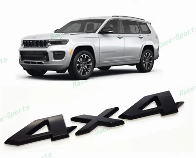 Placa de identificação traseira 1P 2021+ Jeep Grand Cherokee WL/WK 4X4 4 X 4 emblema preto fosco - Imagem 1 de 4