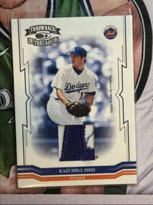 2005 Donruss Throwback Threads Patch Kazuhisa Ishii 010/100 Los Angeles Dodgers - Picture 1 of 2