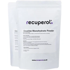 Recuperol Creatine Monohydrate Powder, Superior Solubility (Less Gritty) 1kg