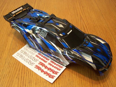Fits Traxxas Ultimate RUSTLER 4X4 VXL Blue Black Body Clip Less Support Mount - Image 1 of 4