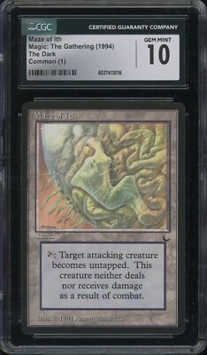 CGC 10 Gem Mint -  Maze of Ith MTG The Dark Magic the Gathering BGS PSA Quality - Image 1 of 2