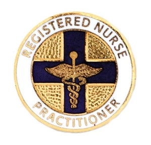 Pin de enfermera practicante registrada RNP emblema médico pines de graduación chapados en oro - Imagen 1 de 6