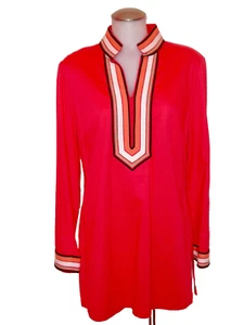 DANA BUCHMAN BLOUSE Tunic Top Side Slits Size M - Picture 1 of 7