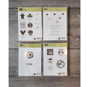 Stampin Up 4 set di francobolli artigianali scrapbooking cardmaking giornale spazzatura - Foto 1 di 8
