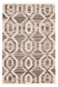 Vintage Hand Woven Geometric Carpet 5'2" x 7'10" Traditional Wool Kilim Area Rug - Picture 1 of 9