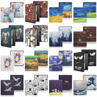 Smart Cover in Pelle per Kindle Oasis 2/3 9a/10a Gen Custodia Protettiva Antiurto - Immagine 1 di 4